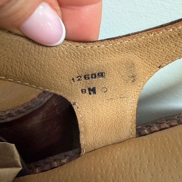 Vintage J. Crew Women’s Wooden Platform Suede Clogs Chocolate Brown Size 8 - Picture 10 of 12